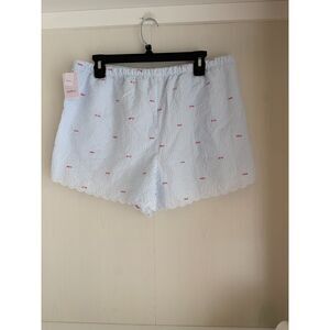 Auden Y2K Blue Striped Fish Pajama Shorts L